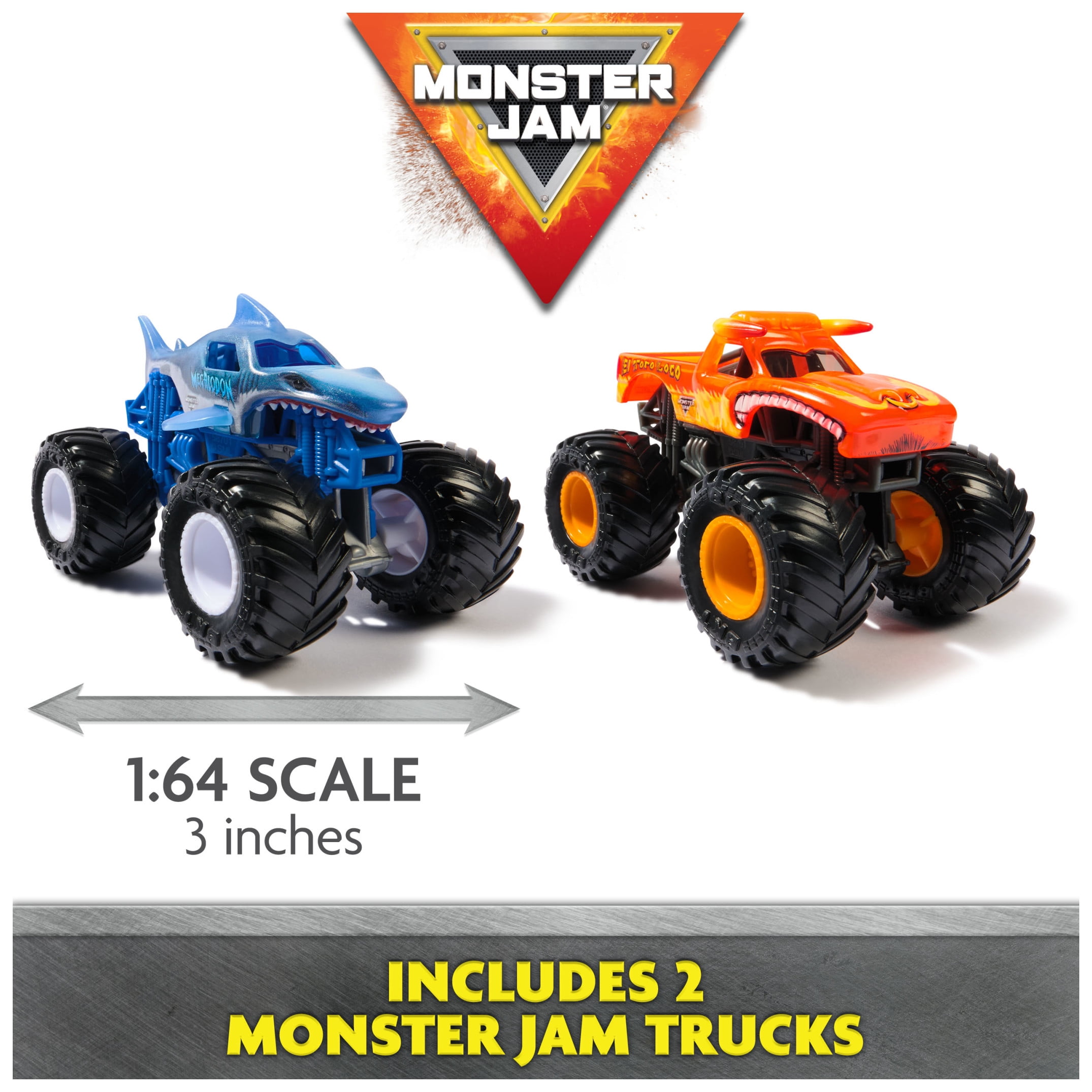 Monster Jam, Supercharge Speedway 46-inch Long Playset with 2 Monster Trucks, for Ages 3 and up