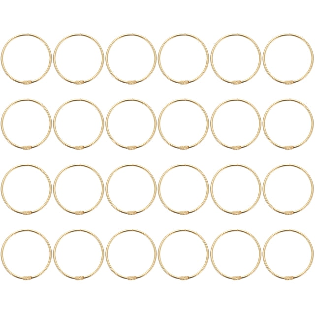 24pcs Circular Curtain Hanging Rings Household Metal Circular Curtain Rings