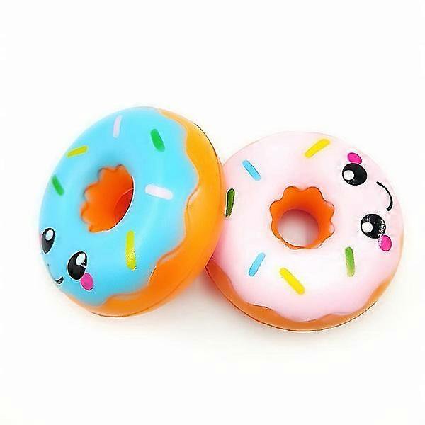 2pcs Jumbo Slow Rising Scented Stress Relief Donut Squishy Set for Kids and Adults