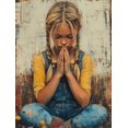 thumbnail image 1 of Qisvanset 12x16 Inch 2D Flat Framed Canvas Art, Jesus Classic Portrait Religious Faith Home Wall Art Baptism Gift Decor, 1 of 5
