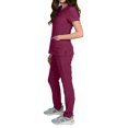thumbnail image 3 of Medgear Celeste Women's Stretch Scrubs Set with Cross Over Neckline Top and Slim Leg Pants, 3 of 4