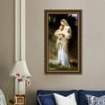 thumbnail image 2 of INVIN ART Framed Canvas Art Giclee Print Innocence by William Adolphe Bouguereau Wall Art Living Room Home Office Decorations(Vintage Embossed Gold Frame,22"x36"), 2 of 5
