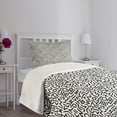 thumbnail image 5 of Ambesonne Geometric Quilted Bedspread Set 2 Pcs, Vintage Lines Circles, Twin Size, Black White, 5 of 6