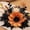 A, variant on Sunflower Chrysanthemum Candle Ring Garland Fall Halloween Table Decor,D