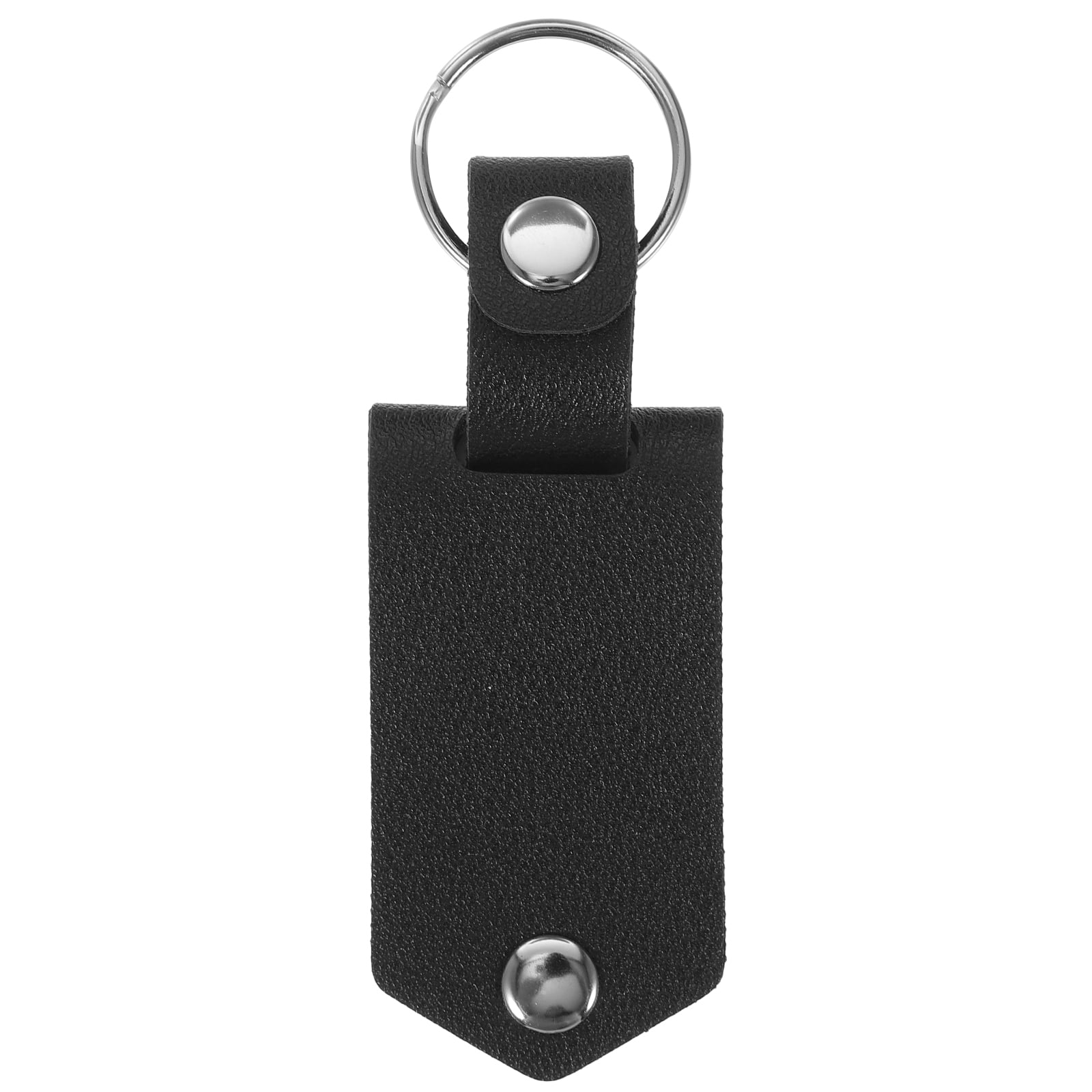 NOBRAND 10pcs Leather Keychain Blank Rectangle MDF Keychain Sublimation Heat Transfer Keychain Kit Jewelry Making, Women's, Size: One size, Black
