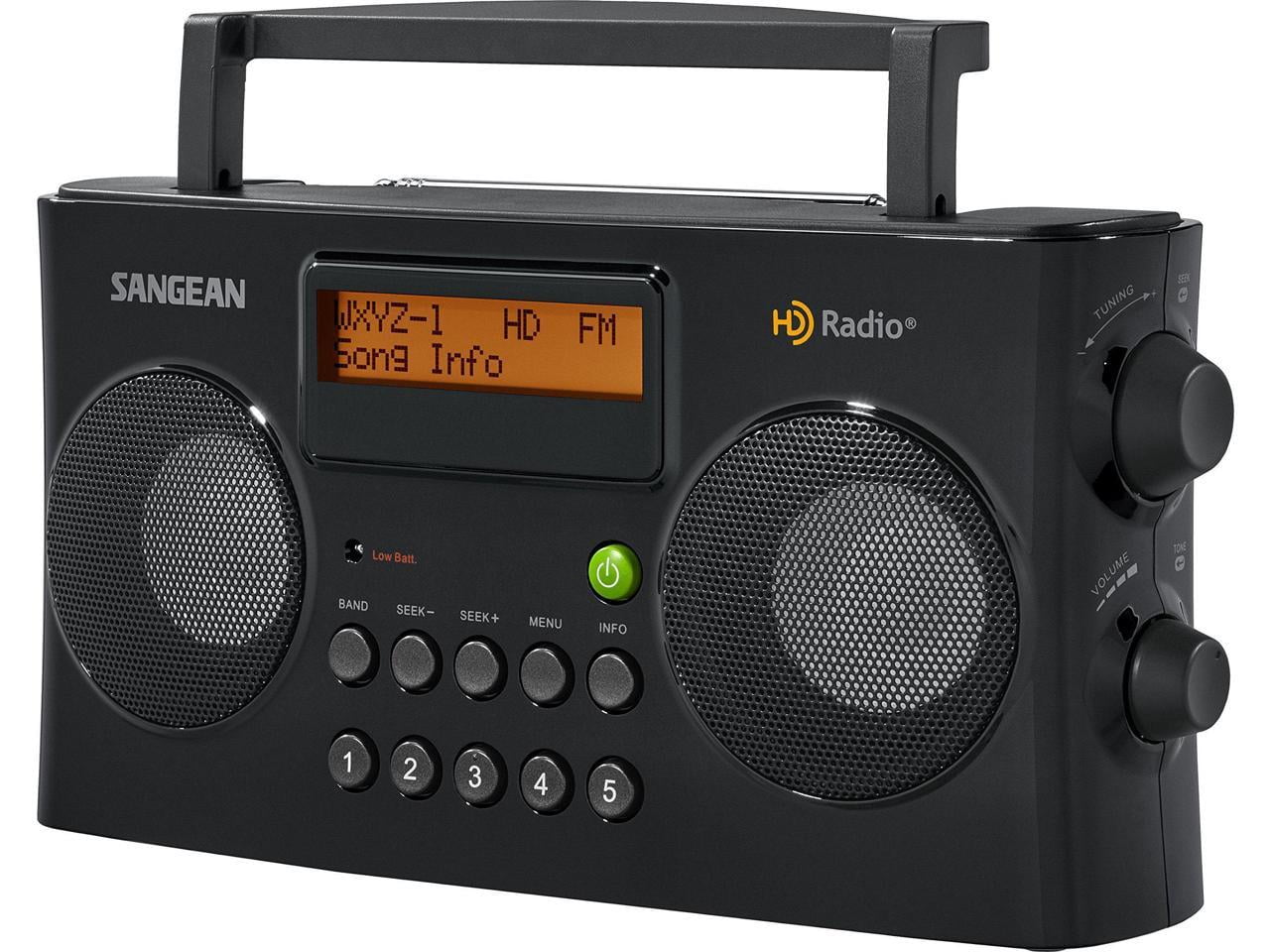 Sangean Portable AM/FM Radio, Black, HDR-16