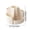 Beige, variant on Rotating Pen Holder, 360 Degree Desk Organizer with Multi Compartments for Office Supplies, Stationery, and Makeup Brushes