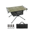 thumbnail image 4 of Table de Camping Pliante en Alliage d'Aluminium pour Voyage Randonnée Jardin Vert avec Sac en Filet, 4 of 8