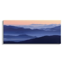 Stupell Industries Layered Blue Mountain Peaks Modern Nature Scenery Photograph Gallery Wrapped Canvas Print Wall Art, Design by Lori Deiter