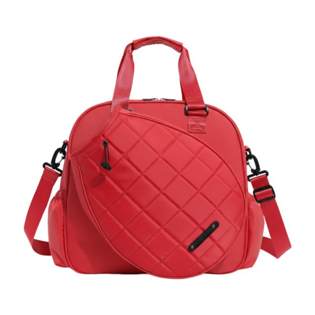 Bolsa de tenis multiusos, impermeable, protege las raquetas, gran capacidad de almacenamiento. rojo