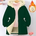 thumbnail image 5 of newwalpole Girl's Long Winter Warm Parka Sherpa Trimmed Collar Puffer Ski Jacket Coat Dark Green for Size 7-8 Years, 5 of 9