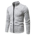 thumbnail image 3 of qolati Men's Fleece Jackets Lightweight Soft Fall Winter Thermal Coats Outdoor Windproof Stand Collar Zip Up Golf Jacket, 3 of 7