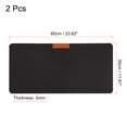 thumbnail image 2 of Uxcell 24x12" Desk Mat Protector, 2 Pack Dual Side Soft Smooth Mouse Pad Writing Mat, Black, 2 of 6