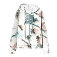 thumbnail image 2 of Plus Size Hooded Sweatshirt for Women Long Sleeve Printing Outerwear Casual Zipper Coat with Pockets, 2 of 4