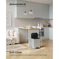 thumbnail image 3 of SONGMICS Kitchen Trash Can, 5.2-Gallon (20L) Garbage Can with Lid, Stainless Steel, Soft Close and Stays Open, Inner Bucket, Wide Non-Slip Pedal, Metallic Silver, 3 of 8