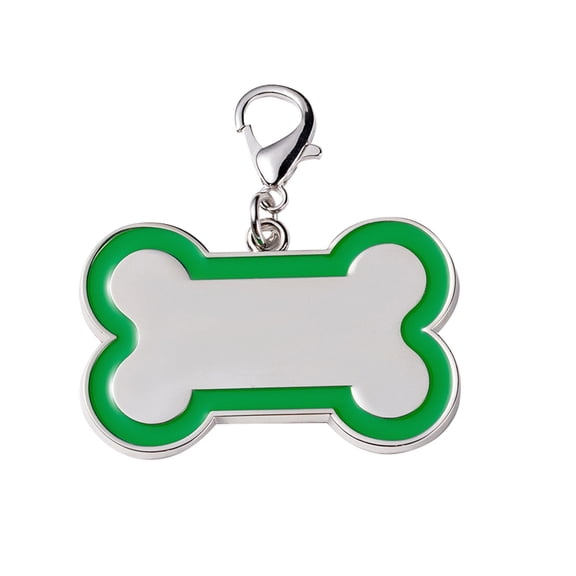 Color Design, Personalized Dog And Tags Green