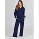 thumbnail image 2 of Conjunto de chándal de 2 piezas para mujer, otoño de 2023, sudadera holgada con media cremallera y pantalón de chándal de pierna ancha, conjunto de chándal para estar en casa., 2 of 5