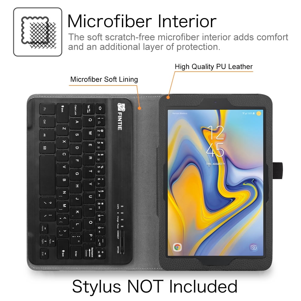 Fintie Keyboard Case for Samsung Galaxy Tab A 8.0 2018 SM-T387 Verizon/Sprint Folio Cover w/ Bluetooth Keyboard Black