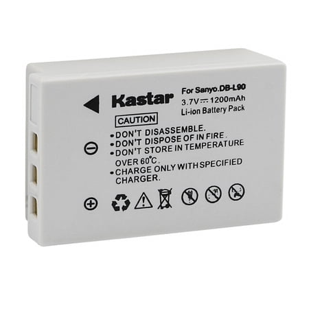 Kastar Battery 1-Pack Replacement for Sanyo DB-L90 DB-L90A DB-L90AU Battery Sanyo DMX-SH1 DMX-SH11 DMX-SH11K DMX-SH11R VPC-SH1 VPC-SH1BK VPC-SH1EXBK VPC-SH1EXR VPC-SH1GX VPC-SH1R VPC-SH11 Camera