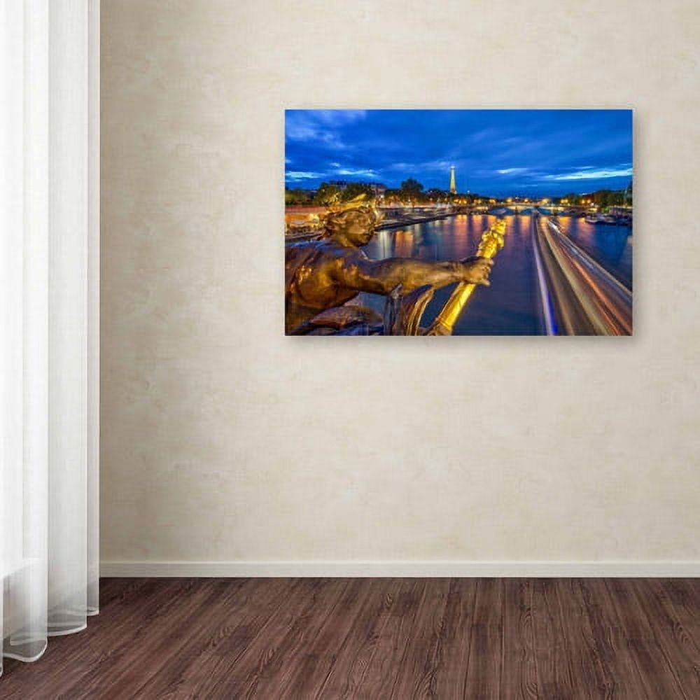 Trademark Fine Art "Alexander Bridge Paris" Canvas Art by Mathieu Rivrin