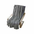 thumbnail image 4 of Stripe Soft Flannel Fleece Blanket, Abstract Modernistic Pattern with Irregular Vertical Lines Illustration, Cozy Plush for Indoor and Outdoor Use, 50" x 60", Charcoal Grey and White, by Ambesonne, 4 of 6