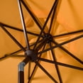 thumbnail image 3 of SAFAVIEH Milan Fringe 11' Market Crank Round Umbrella, Yellow/White, 3 of 6
