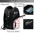 thumbnail image 4 of Fotbe Strawberry Mochila con Estampado y Puerto USB para Hombre y Mujer, Mochila Antirrobo, Mochila de Viaje, Mochila Escolar, Mochila Universitaria, 4 of 7
