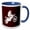 Blue/White, variant on 3drose, Moto X Dirt Bike Monotone Vector Art in White, 11oz Magic Transforming Mug