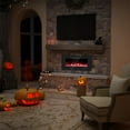 thumbnail image 2 of Wall&nbsp;Mounted&nbsp;or Recessed Electric&nbsp;Fireplace&nbsp;with&nbsp;Remote&nbsp;Control and&nbsp;Timer, Thickness 3.8 inch , Top Air Outlet, 2 of 8