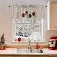 thumbnail image 2 of Valances for Windows Christmas Ball Rod Pocket Cafe Window Treatments Valance Curtains for Kitchen Bathroom Laundry Basement Windows 42"x12", 2 of 7