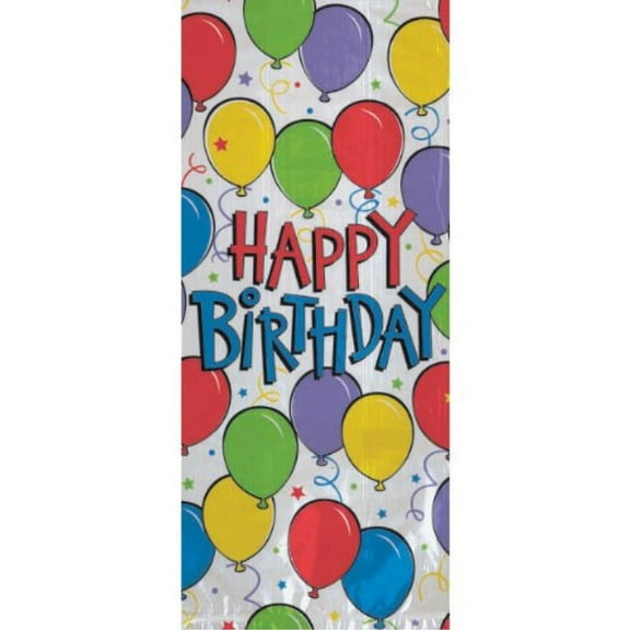 Balloon Fun Streamers Bright Colors Adult Birthday Party Favor Loot Treat Bags