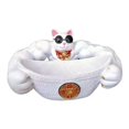 thumbnail image 1 of Bearachild Gato de la suerte estatuilla del tesoro caja de almacenamiento de cuenco de oro decorativo para el hogar Decoración del hogar Blanco, 1 of 1