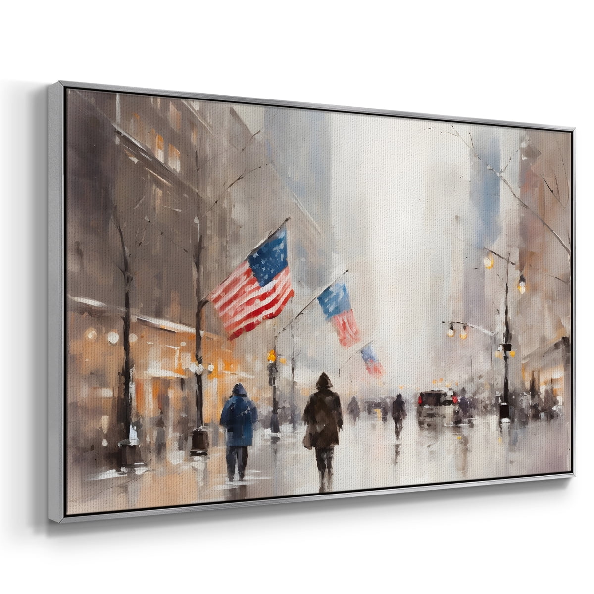 Vintage Landscape-CCXVIII By Wexford Home Framed in Silver Wood Gallery Wrapped Canvas 17 in. x 25 in.