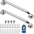 thumbnail image 1 of 2 Pack Shower Grab Rail,stainless Steel Bathroom Grab Bar, Grab Bars Elderly For Bathroom, 1 of 5