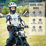 TOXOZERS Dirt Bike50cc 2-stroke Gas Mini Bike for Kids 8-14,With Front Fork and Rear Mono Shock, Up to 25 Mph,Black