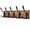 Brown Plate & Black Hook-1 Item-5 Hooks, variant on Wall Mount Coat Rack Brown Plate & Black Hook, 1 Item-5 Hooks, Real Pine Wood 5 Triple Hooks