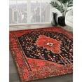 thumbnail image 3 of Ahgly Company Machine Washable Indoor Square Traditional Chestnut Brown Area Rugs, 3' Square, 3 of 7