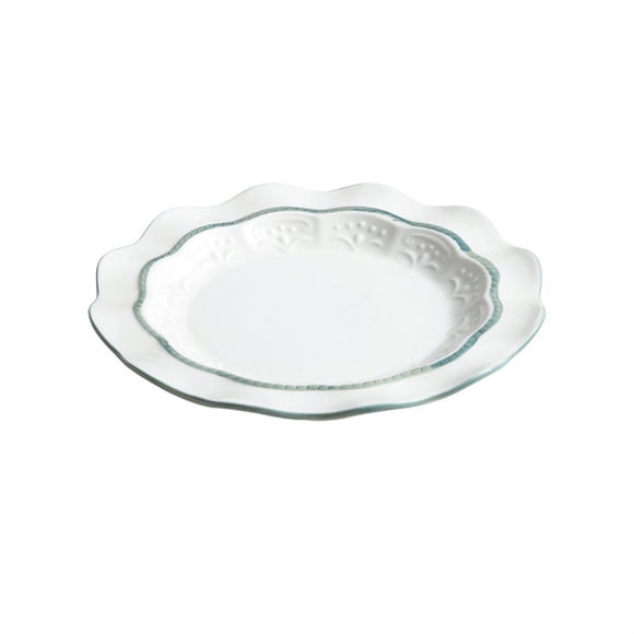8.3 Inch /10.5 Inch Personalized Flower Vegetable Plate Salad Deep Dish Round Ceramic Plate Tableware