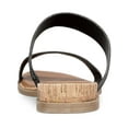 thumbnail image 3 of Sun + Stone Womens Easten Faux Leather Slip On Slide Sandals, 3 of 3