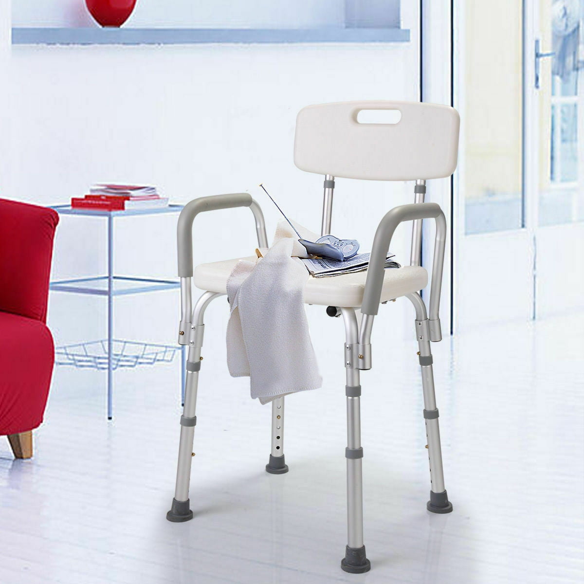 Bathroom Antiskidding Safety Stool Adjustable Bath Seat Hygienic