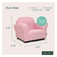 thumbnail image 4 of Plush Keet Children's Chair Pink, with accent pillow, 4 of 6