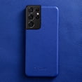 thumbnail image 1 of Genuine Leather Case for Samsung Fashion Leather Shell, Sapphire Blue S21 Plus / S21+, 1 of 3