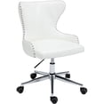 thumbnail image 1 of Meridian Furniture Chaise de Bureau Pivotante Réglable en Similicuir Blanc, 1 of 8