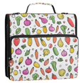 thumbnail image 5 of FORMRS Zipper Binder with Shoulder Strap 1.5-inch Ring 500 Sheet Capacity File Bag, Various Vegetables Pattern, 5 of 5