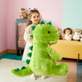 thumbnail image 6 of IKASA Giant Dinosaur Stuffed Animal Plush Toy,Large Jumbo Dinosaur 23" Green Huge Cute Soft Toys,Big Size Fluffy Plushy Fat Oversized Plushie,Gifts for Kids Girls Boys Girlfriend Children, 6 of 6