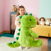 IKASA Giant Dinosaur Stuffed Animal Plush Toy,Large Jumbo Dinosaur 23 Green Huge Cute Soft Toys,Big Size Fluffy Plushy Fat Oversized Plushie,Gifts for Kids Girls Boys Girlfriend Children