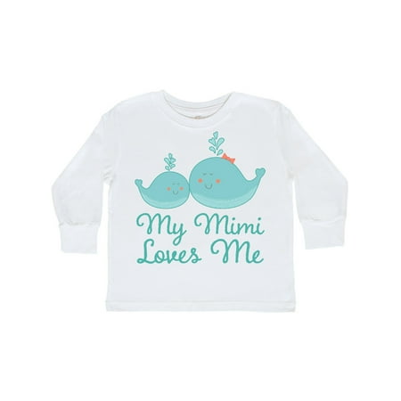 

Inktastic My Mimi Loves Me Gift Toddler Boy or Toddler Girl Long Sleeve T-Shirt