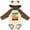 Natural & Brown w Ears, variant on Inktastic Lacrosse Player Eat Sleep Lacrosse Repeat Boys or Girls Long Sleeve Baby Bodysuit