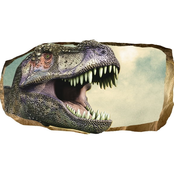 Startonight 3D Mural Wall Art Photo Decor Jurassic Dinosaur World II Amazing Dual View Surprise Wall Mural Wallpaper for Bedroom Kids Wall Paper Art Gift Large 47.24 ‘’ By 86.61 ‘’