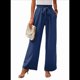 thumbnail image 3 of Pantalones de Salón Anchos para Mujer, Azul Oscuro, Talla XL, 3 of 8
